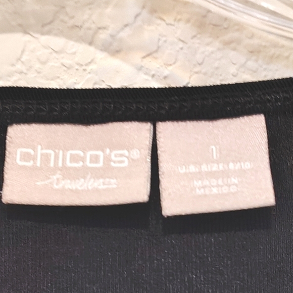 Chico's Travlers Black Long Sleeve Top - Picture 3 of 3